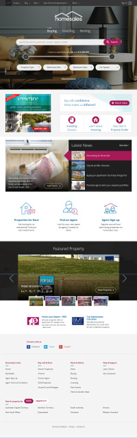 screenshot of homesales.com.au